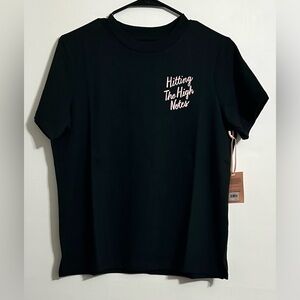 Ban.do "Hitting The High Notes" Short Sleeve Black Graphic Tee